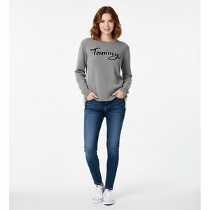 Tommy Hilfiger Wool Blend Pullover Sweater Womens M Preppy Academic Old Money